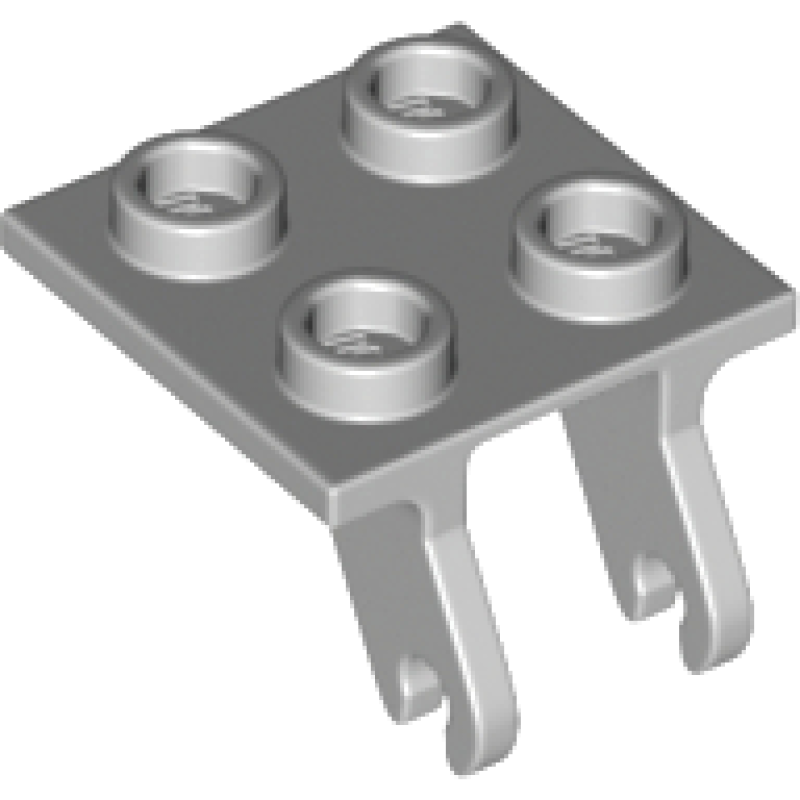 Plaat, Aangepast 2x2 dun met wielhouder Light Bluish Gray